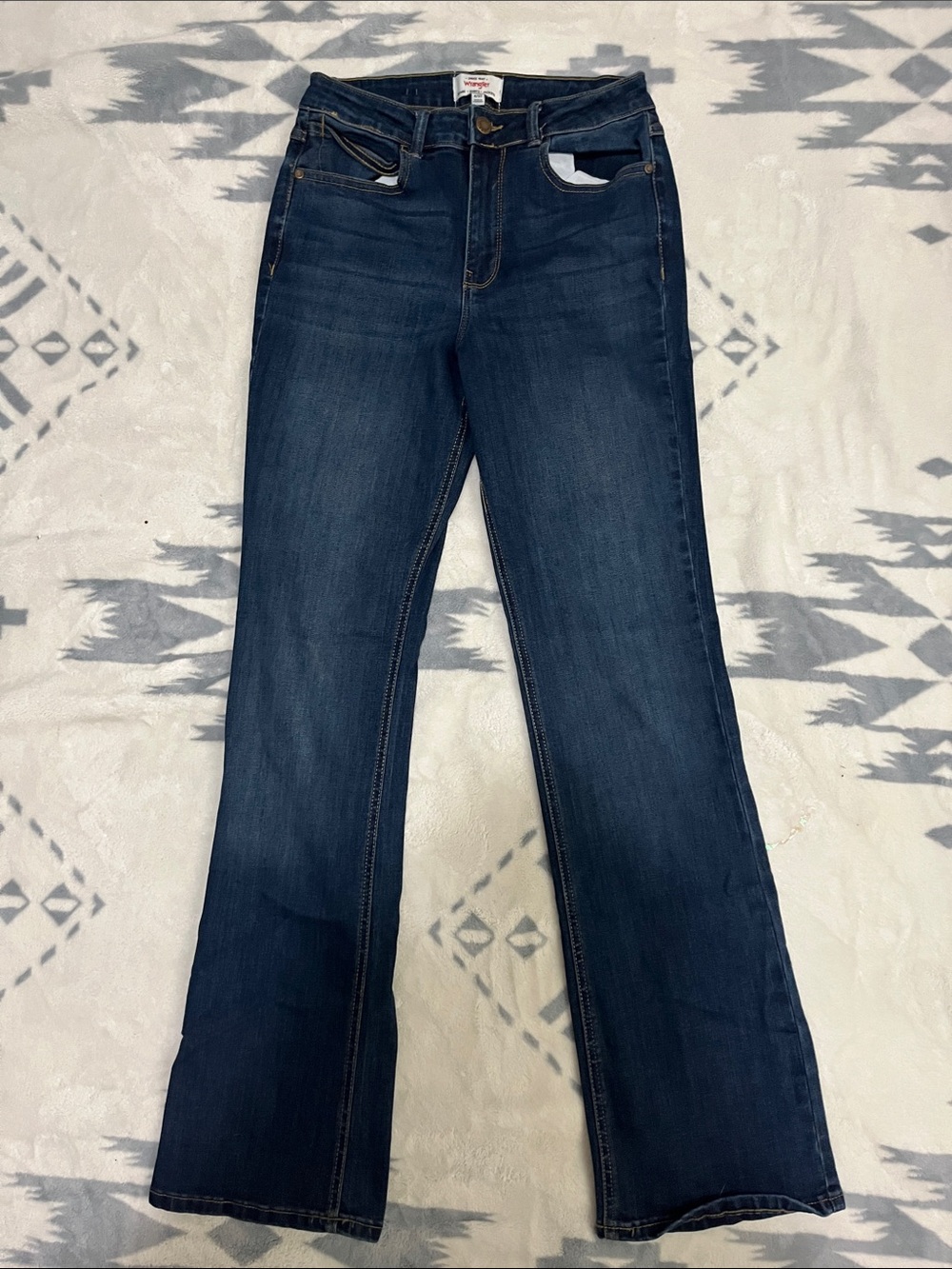 Wrangler Women's Dark Blue Flare Jeans